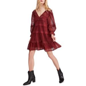 Free People Burgundy Mini Dress